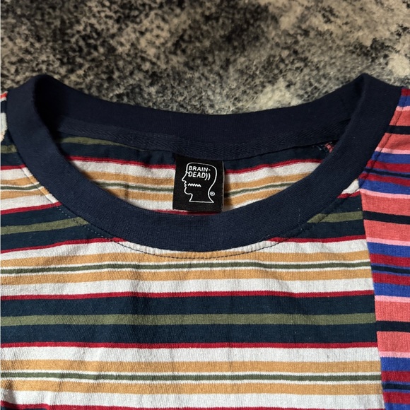Brain Dead Striped Swirl T Shirt - Picture 3 of 7